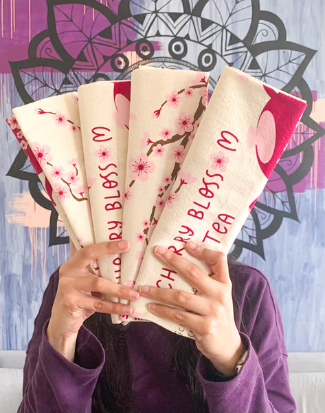 Cherry Blossom Tea Kitchen Towel