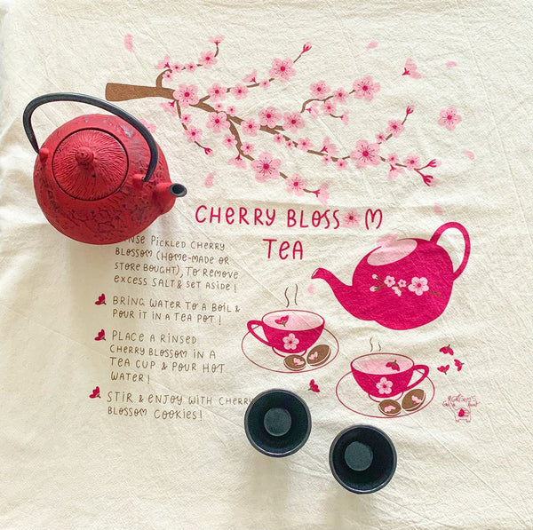 Cherry Blossom Tea Kitchen Towel