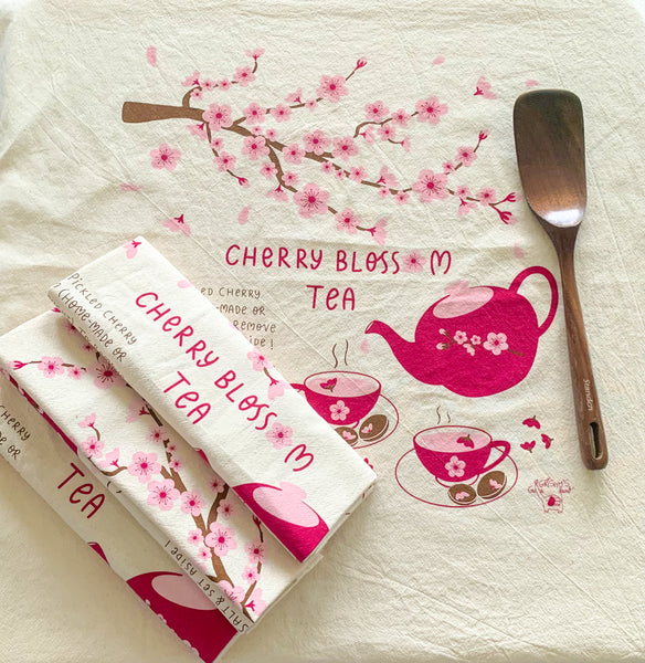 Cherry Blossom Tea Kitchen Towel