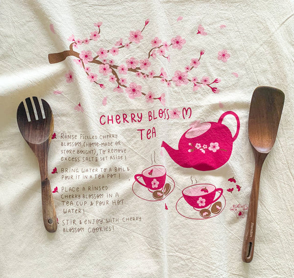 Cherry Blossom Tea Kitchen Towel