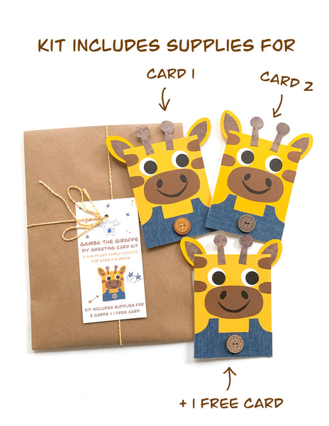 Giraffe DIY Greeting Card Kit