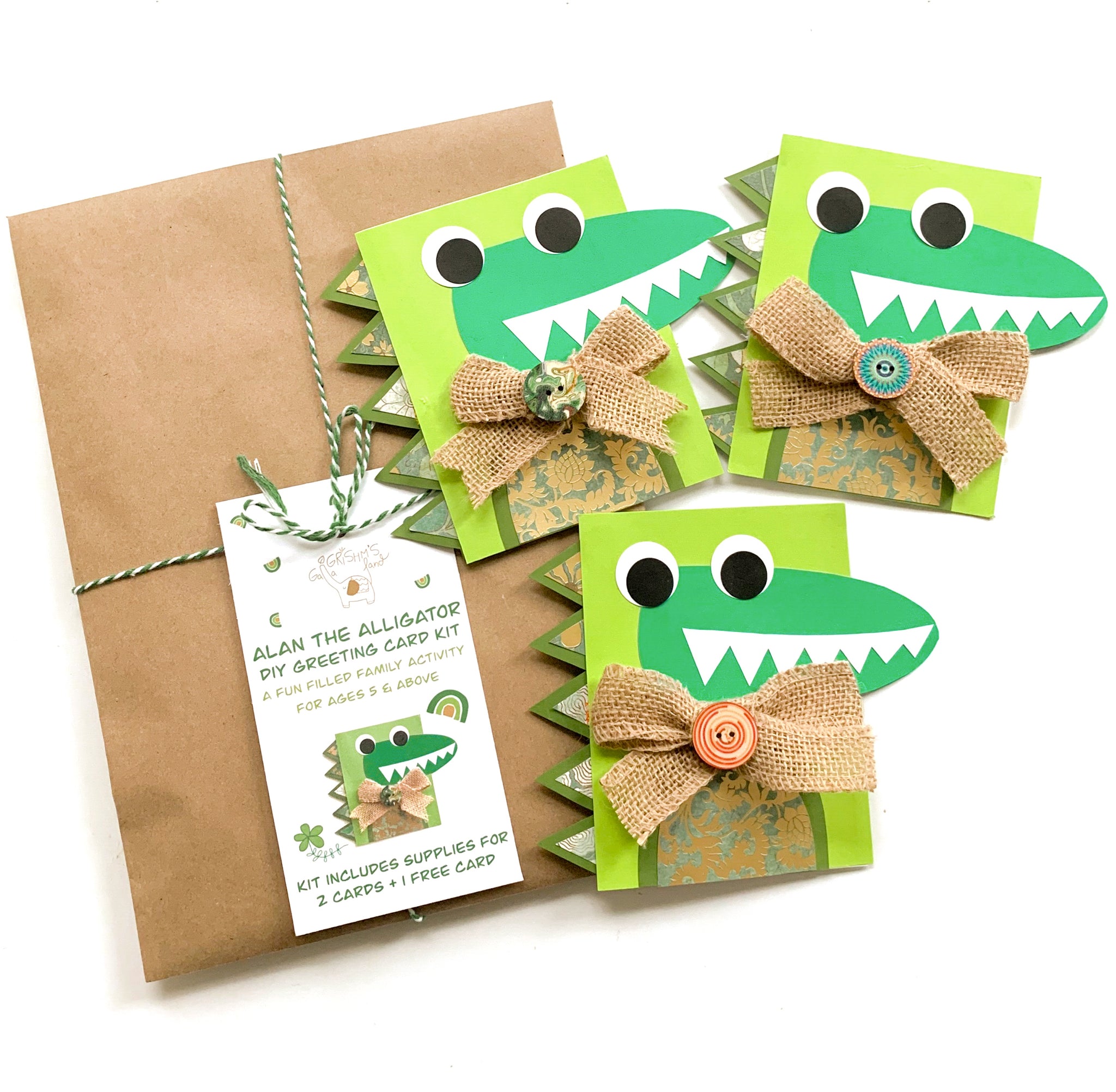 Alligator DIY Greeting Card Kit