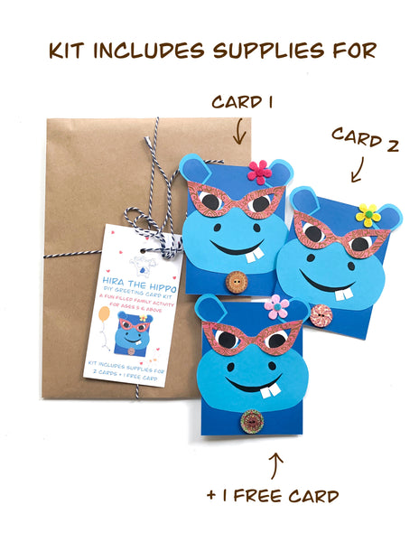 Hippo DIY Greeting Card Kit