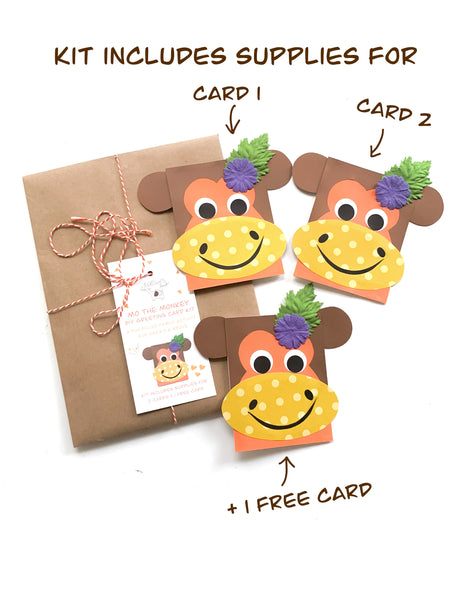 Monkey DIY Greeting Card Kit