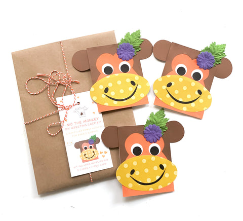 Monkey DIY Greeting Card Kit