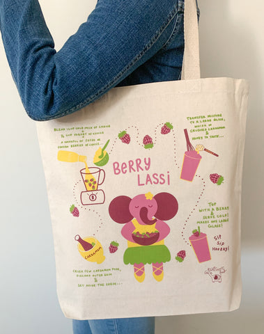 Berry Lassi Recipe Tote Bag