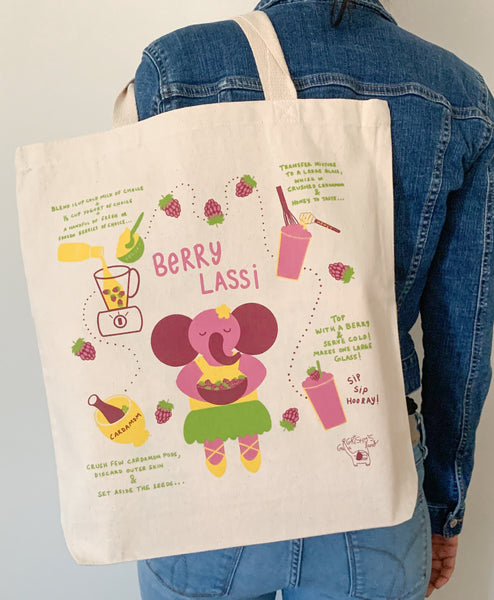 Berry Lassi Recipe Tote Bag