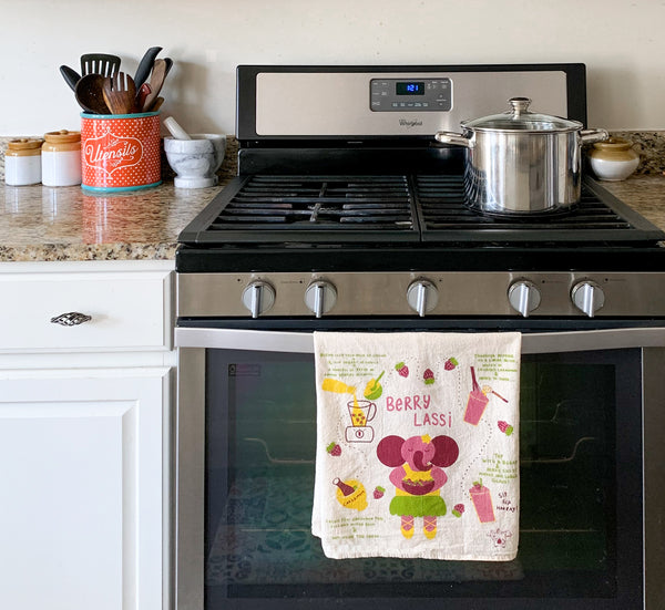 Berry Lassi Recipe Tea Towel