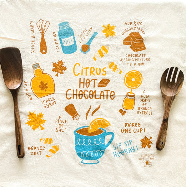 Citrus Hot Chocolate Tea Towel