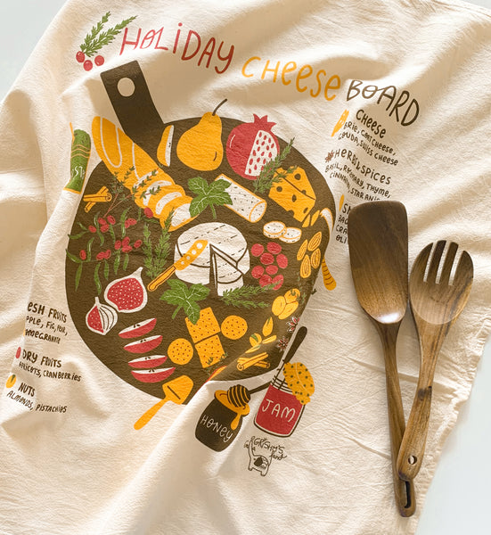 Holiday Cheese Board Tea Towel