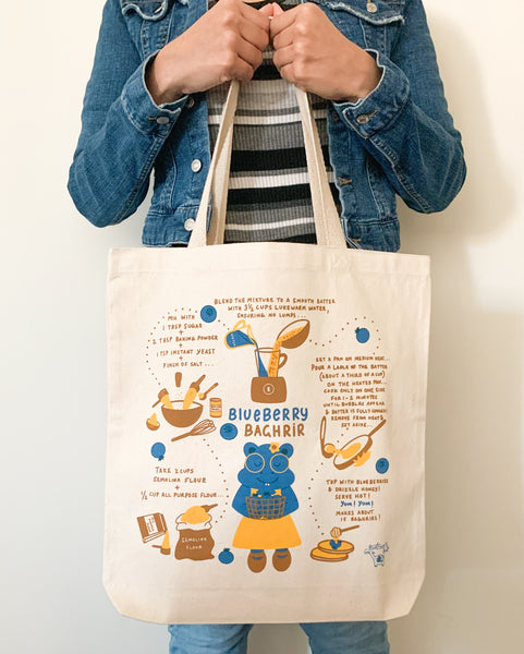 Blueberry Baghrir Recipe Tote Bag
