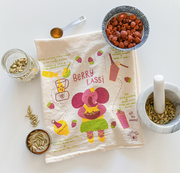 Berry Lassi Recipe Tea Towel