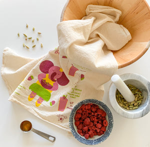 Berry Lassi Recipe Tea Towel