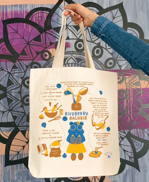 Blueberry Baghrir Recipe Tote Bag